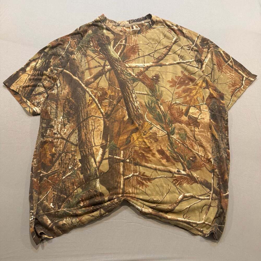 Realtree Camouflage Short Sleeve T-Shirt 3XL Brown Hunting Tee